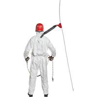 Harness-Compatible Disposable Coverall, Small, White, Tyvek&reg; 500 Maritime Industrial Rubber