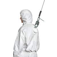 Harness-Compatible Disposable Coverall, Small, White, Tyvek&reg; 500 Maritime Industrial Rubber