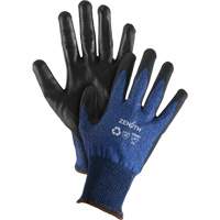 Eco-Friendly Stretch Cut-Resistant Gloves, Size 7, 18 Gauge, Polyurethane Coated, Stainless Steel/HPPE/RPET Shell, ASTM ANSI Level A5 Maritime Industrial Rubber
