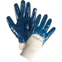 Gants &agrave; doublure interlock de poids moyen, 9/Grand, R&ecirc;vetement Nitrile, Enveloppe en Coton Maritime Industrial Rubber