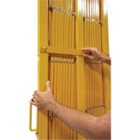 Barri&egrave;re extensible, 84" h x 20' lo, Jaune Maritime Industrial Rubber