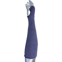 Kut Gard&reg; ECO Series 2-Ply ASP Sleeve with Thumb Hole, Aramid, 14", ASTM ANSI Level A3, Purple Maritime Industrial Rubber