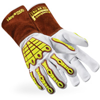 HeatArmor&reg; 5056IMP Welding Gloves, Grain Goatskin, Size X-Small Maritime Industrial Rubber