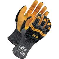 Cut-X&reg; Cut-Resistant Touchscreen Impact Gloves, 6, Foam Nitrile Palm, Elastic Cuff Maritime Industrial Rubber