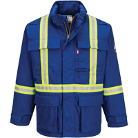 Bizflame&reg; 88/12 Insulated Winter Parka, Blue, Small Maritime Industrial Rubber