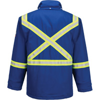 Bizflame&reg; 88/12 Insulated Winter Parka, Blue, Small Maritime Industrial Rubber