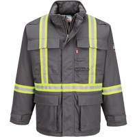 Bizflame&reg; 88/12 Insulated Winter Parka, Grey, Small Maritime Industrial Rubber