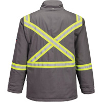 Bizflame&reg; 88/12 Insulated Winter Parka, Grey, Small Maritime Industrial Rubber