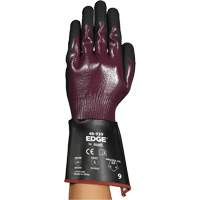EDGE&reg; 48-939 Gauntlet Gloves, Size 6, 13 Gauge, Nitrile Coated, Polyester/HPPE/Spandex Shell, ASTM ANSI Level A4 Maritime Industrial Rubber