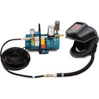 1-Worker DEFENDER Supplied Air Shield & Flip-Front Welding Helmet System Maritime Industrial Rubber