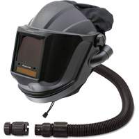 MAXSHIELD&reg; Supplied Air Respirator Shield & Flip-Front Welding with ADF Lens & Control Valve, Universal, Facepiece Maritime Industrial Rubber