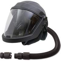 Masque respiratoire &agrave; adduction d'air et casque avec adaptateur de d&eacute;bit DEFENDER, Universel, Pi&egrave;ce faciale Maritime Industrial Rubber