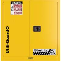 Utili-Guard+ Flammable Safety Cabinet, 30 gal., 1 Door, 43" W x 44" H x 22" D Maritime Industrial Rubber