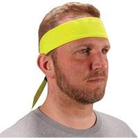 Bandeau de refroidissement Chill-Its 6702 avec polym&egrave;res int&eacute;gr&eacute;s et fermeture &agrave; nouer, Jaune lime haute visibilit&eacute; Maritime Industrial Rubber