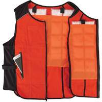 Veste de refroidissement &agrave; changement de phase l&eacute;g&egrave;re avec sachets de recharge Chill-Its 6260, Petit/Moyen, Orange Maritime Industrial Rubber