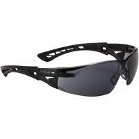 Lunettes de s&eacute;curit&eacute; Rush + BSSI, Lentille Gris/Fum&eacute;e, Antibu&eacute;e/Anti-&eacute;gratignures, ANSI Z87+ Maritime Industrial Rubber