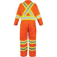 High-Visibility Unlined Coveralls, Small, High Visibility Orange Maritime Industrial Rubber