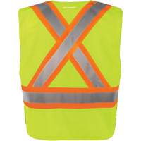 High-Visibility 5-Point Tear Away Vest, High Visibility Orange, Medium/Small, Polyester Maritime Industrial Rubber