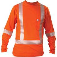 Long-Sleeved T-Shirt, Small, Orange Maritime Industrial Rubber