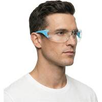 Adapt Lite Blue/White Safety Glasses, Clear Lens, Anti-Fog/Anti-Scratch, ANSI Z87+/Meets/Exceeds CSA Z94.3 Maritime Industrial Rubber