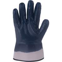 Gants bleu marine avec manchettes renforc&eacute;es &agrave; entoilage coll&eacute; Horizon, Moyen, R&ecirc;vetement Nitrile, Enveloppe en Jersey/Coton Maritime Industrial Rubber