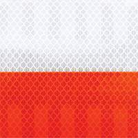 Pellicule souple pour chantiers routiers &agrave; haute intensit&eacute; 382VHIP, 5" la x 150' lo, Orange et blanc Maritime Industrial Rubber