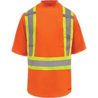 T-shirt de s&eacute;curit&eacute; doubl&eacute; de bambou Viking, Polyester, Petit, Orange haute visibilit&eacute; Maritime Industrial Rubber