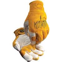 Caiman&reg; Premium TIG/MIG Welder's Gloves with Hook & Loop Closure, Split Cowhide, Size Medium Maritime Industrial Rubber