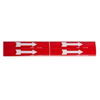 Marqueur de tuyau  Arrow, Autocollant, 1-1/8" h x 7" la, Noir sur jaune Maritime Industrial Rubber