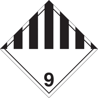 Miscellaneous Danger TDG Placard, Adhesive Vinyl Maritime Industrial Rubber