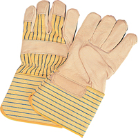 Gants d'ajusteur &agrave; paume s&egrave;che d'usage standard, Grand, Paume en Cuir fleur de vache, Doublure en Coton Maritime Industrial Rubber