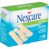 Nexcare Comfort Strips, Rectangular/Square, 3", Fabric, Sterile Maritime Industrial Rubber