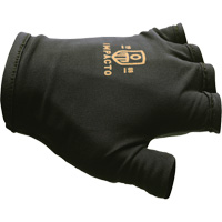 Anti-Impact Fingerless Left-Hand Glove, X-Small, Split Leather Palm, Slip-On Cuff Maritime Industrial Rubber