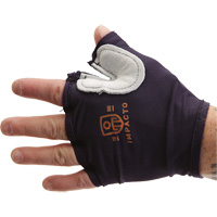 Tool Grip Fingerless Glove with Web Pad - Left, Size X-Small, Suede Palm Maritime Industrial Rubber