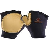 Anti-Impact Tool Grip Fingerless Left-Hand Glove, Size X-Small, Grain Leather Palm Maritime Industrial Rubber