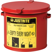 Contenants pour d&eacute;chets huileux, Homologu&eacute; FM/List&eacute; UL, 2 gal. US, Rouge Maritime Industrial Rubber