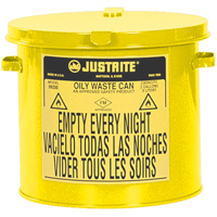 Contenants pour d&eacute;chets huileux, Homologu&eacute; FM/List&eacute; UL, 2 gal. US, Jaune Maritime Industrial Rubber