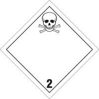 Toxic Gas TDG Placard, Plastic Maritime Industrial Rubber