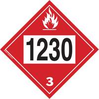 1230 Methanol TDG Placard, Plastic Maritime Industrial Rubber