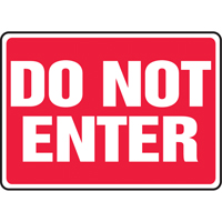 "Do Not Enter" Sign, 10" x 14", Aluminum, English Maritime Industrial Rubber