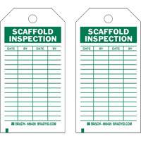 &eacute;tiquettes de rapport d'inspection, Polyester, 4" la x 7" h, Anglais Maritime Industrial Rubber