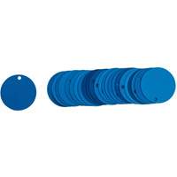 &eacute;tiquettes rondes vierges pour vannes, Aluminium, 2" dia. Maritime Industrial Rubber