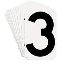 &eacute;tiquettes de lettres et chiffres gothiques individuels Quick-Align, 3, 4" h, Noir Maritime Industrial Rubber
