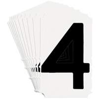 &eacute;tiquettes de lettres et chiffres gothiques individuels Quick-Align, 4, 4" h, Noir Maritime Industrial Rubber