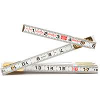 R&egrave;gle de maçon Red End, 6' lo, Bois, Graduations de 1/16" Maritime Industrial Rubber
