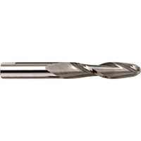 Fraise en bout extra longue &agrave; embout sph&eacute;rique, 1/4" dia., 2 cannelures, Carbure Maritime Industrial Rubber