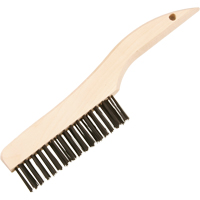 Brosses de nettoyage &agrave; manche en patin, Acier, 4 x 16 rangs de fils, Longueur 10" Maritime Industrial Rubber