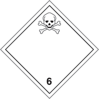 TDG Shipping Labels, Class 6.1, Toxic Substances, Vinyl Maritime Industrial Rubber
