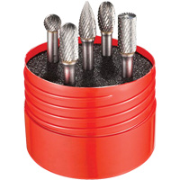 Double Cut Rotary Burr Set, 5 Pieces Maritime Industrial Rubber