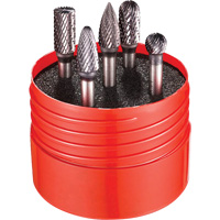 Double Cut Rotary Burr Set, 5 Pieces Maritime Industrial Rubber